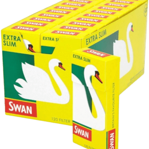 Swan Extra Slim Filter Tips Full Box 20 Packs Of 120 = 2400 Tips