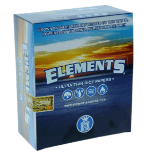 Elements Ultra Thin Rice Cigarette Papers – King Size Slim – Box Of 50